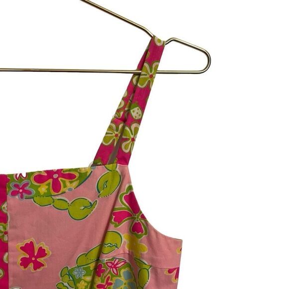 Vintage Lilly Pulitzer White Label Gidget Square Neck Mini Dress Pink Sands 8 - Picture 2 of 7